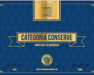 1° Premio CONSERVE Sa Marigosa al Sardinia Food Awards 2017