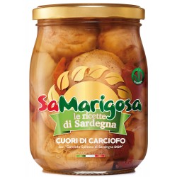 Cuori di Carciofo Gusto Ricco piccante con “ Carciofo Spinoso di Sardegna DOP” Vaso 500 g