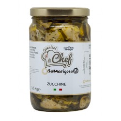 Preserved courgettes in oil. 1500 g. Jar