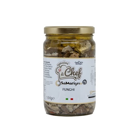 Funghi in Olio di semi di girasole Vaso 1600 g