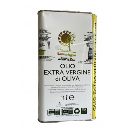 Olio Extra Vergine di Oliva Biologico Latta 3 lt